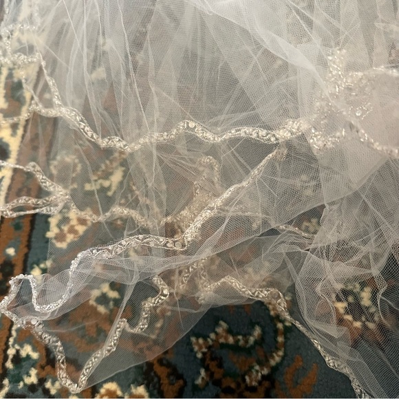 Maggie Sottero Benita Strapless Wedding Gown and 2 Wedding Veils - Picture 14 of 16